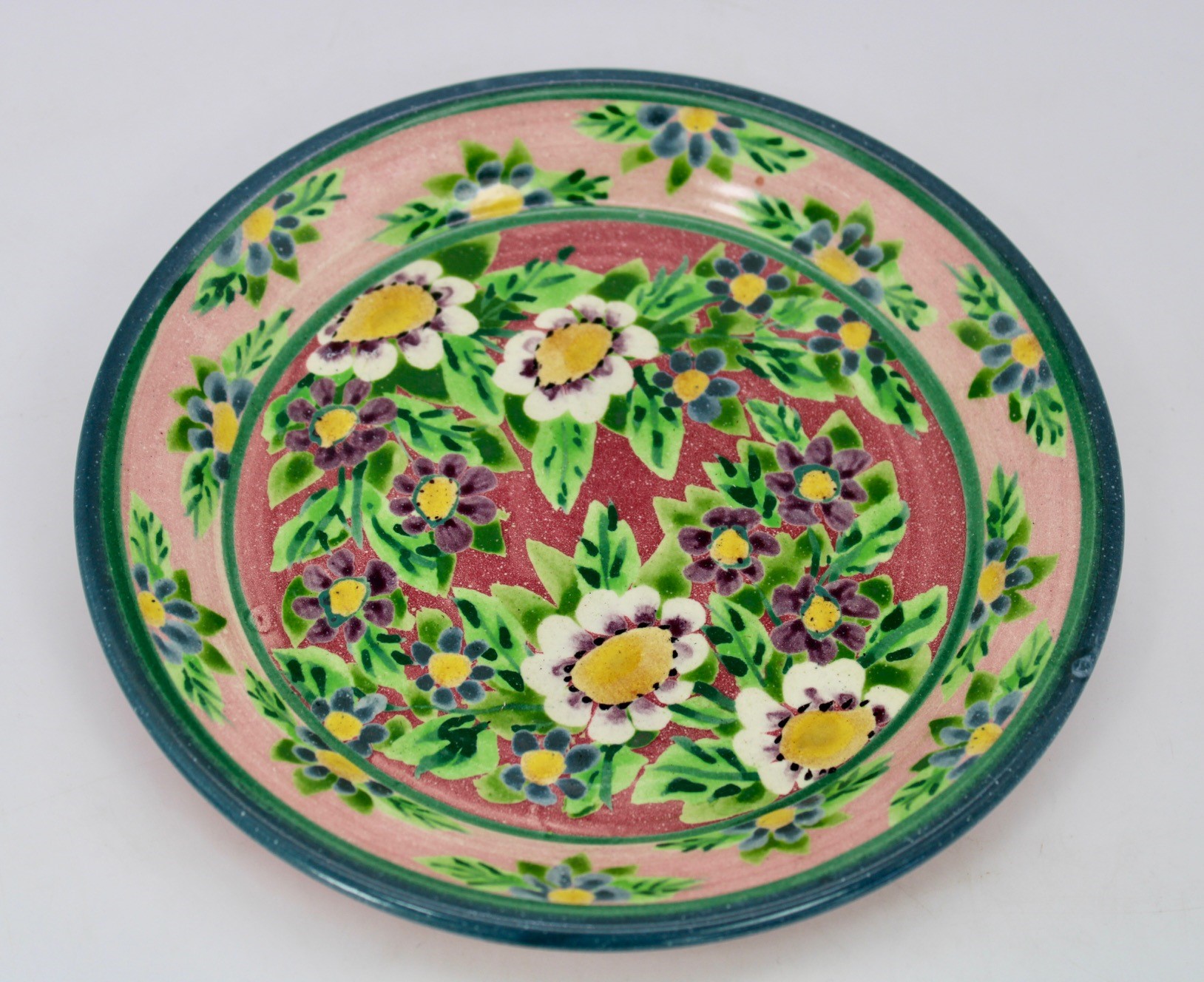 Sandy Kreyer’s lunch plate, 8 in. (20 cm) in diameter, porcelain, fired to 2300 °F, lead free, food safe, dishwasher safe, microwave safe, 2021.